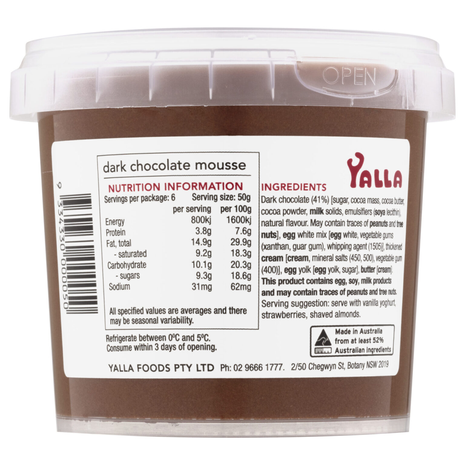 Chocolate mousse Yalla